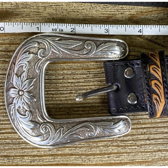 Ariat Belt Leather Womens Western Large sunflower NWT - Picture 5 of 8